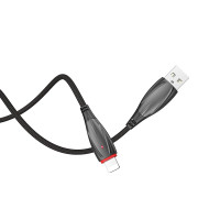 HOCO USB кабель U71 8-pin 2.4A, длина: 1,2 метра (чёрный) 6025